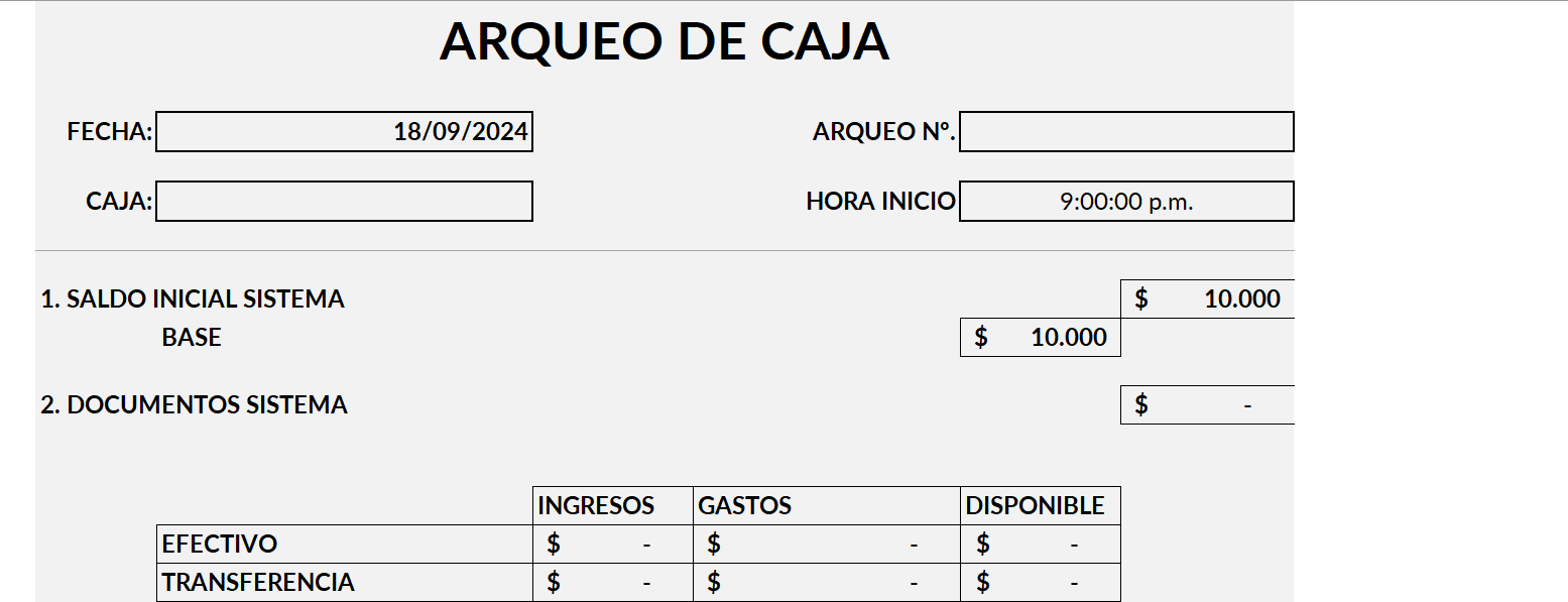 Plantilla para productos en proceso a producto terminado "restaurante"