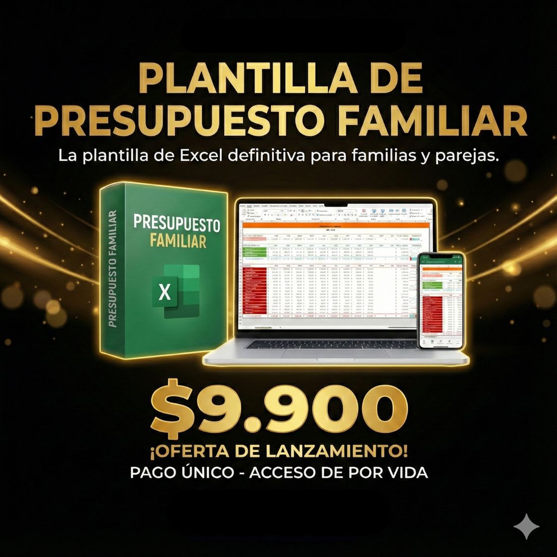 Plantilla de presupuesto familiar en Excel