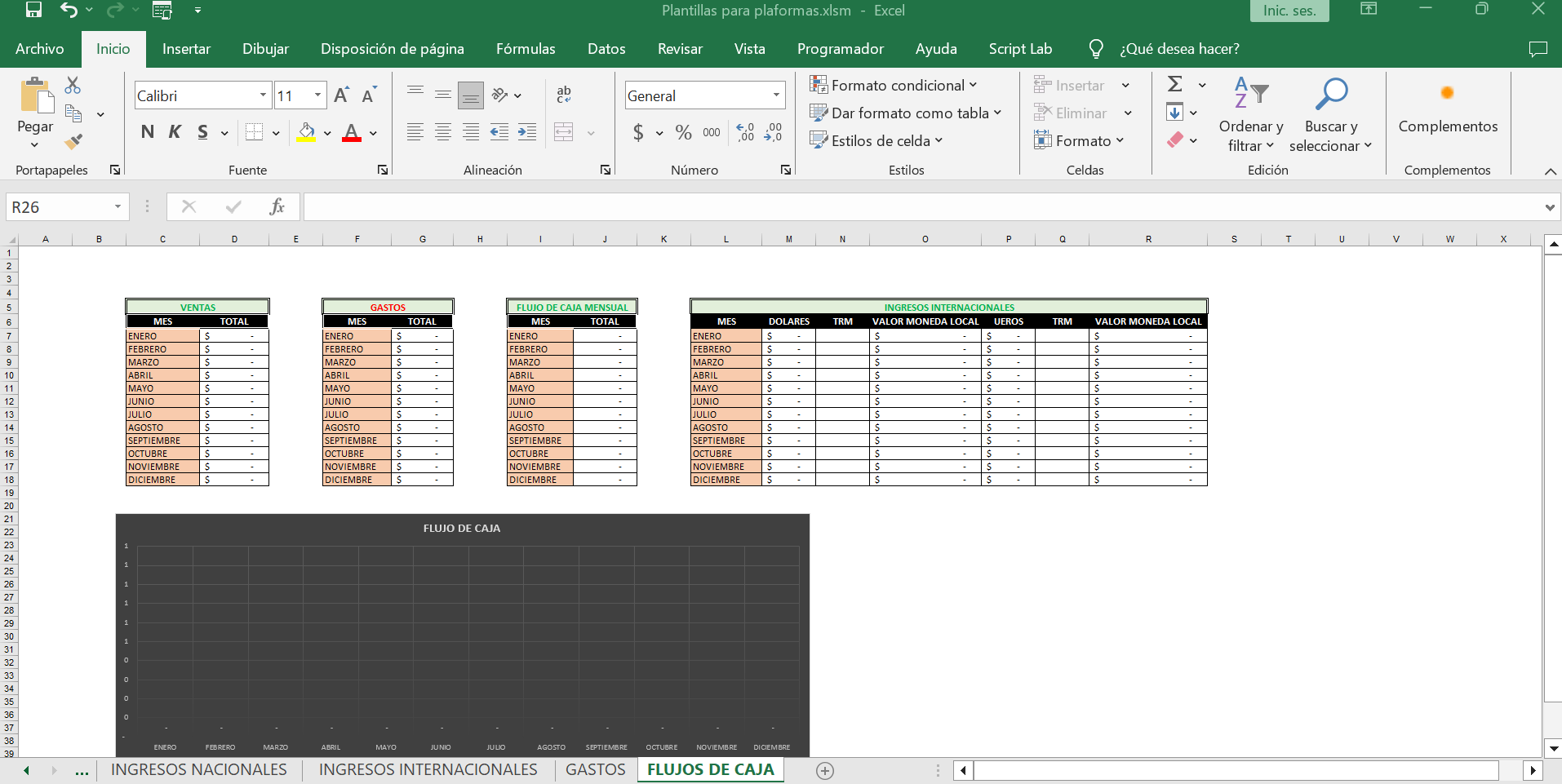 Plantilla para plataformas streaming