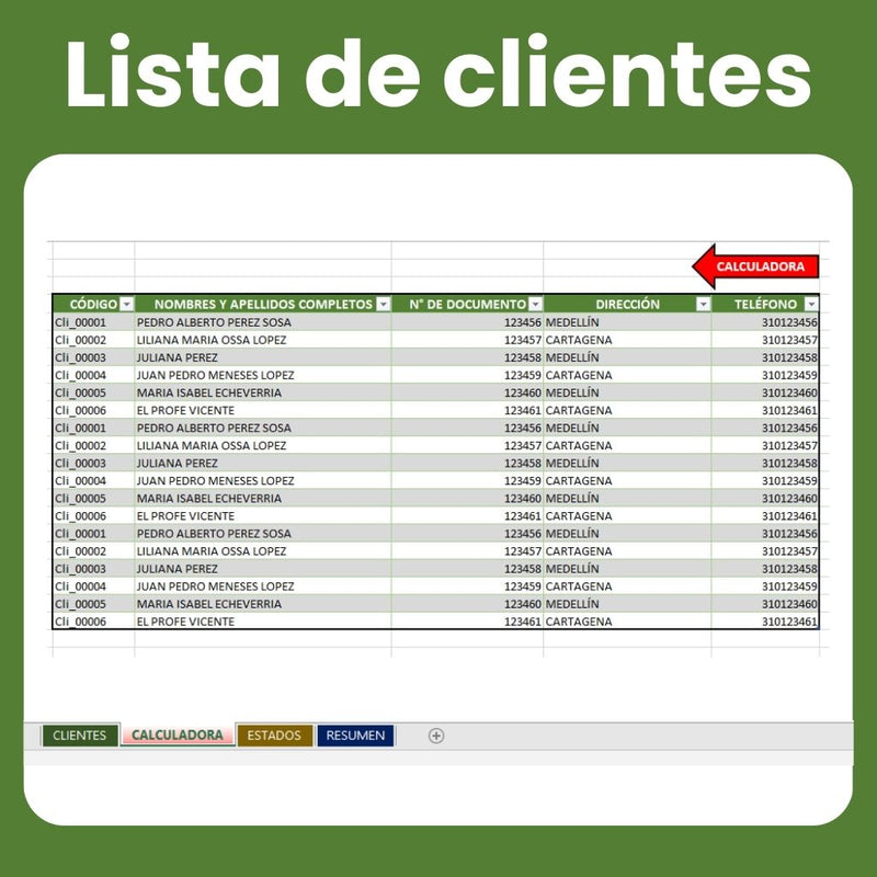 Programa en Excel para prestamistas