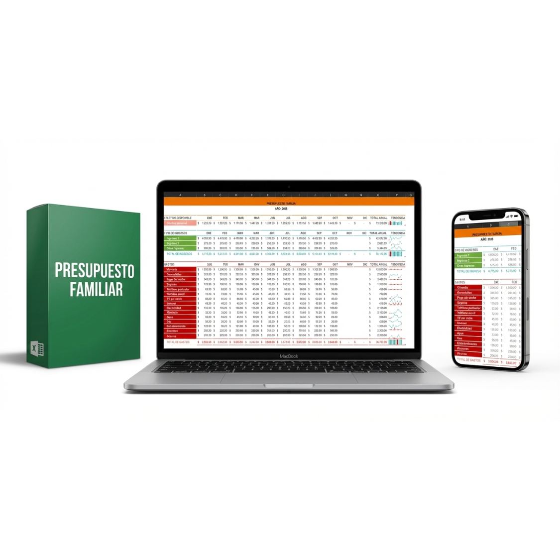 Plantilla de presupuesto familiar en Excel