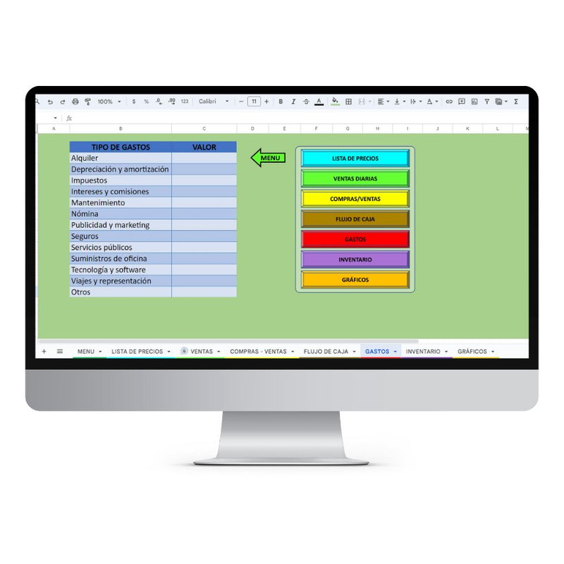 Sistema básico de contabilidad en Excel para pequeños negocios