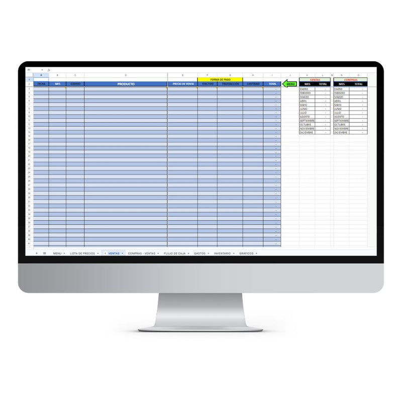 Sistema básico de contabilidad en Excel para pequeños negocios